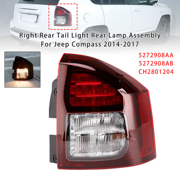 Conjunto de lámpara trasera de luz trasera derecha para Jeep Compass 2014-2017