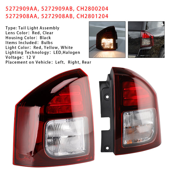 Lewy + prawy tylny zespół lampy tylnej 5272909AA 5272909AB dla Jeep Compass 2014-2017