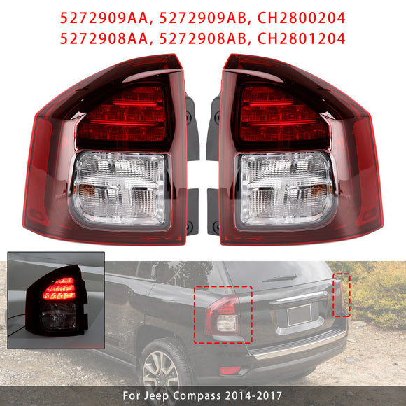 Lewy + prawy tylny zespół lampy tylnej 5272909AA 5272909AB dla Jeep Compass 2014-2017