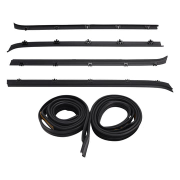 4PCS Car Window Weatherstrip+2 Seals For GMC C1500 C2500 C3500 K1500 K2500 K3500 1981-1991