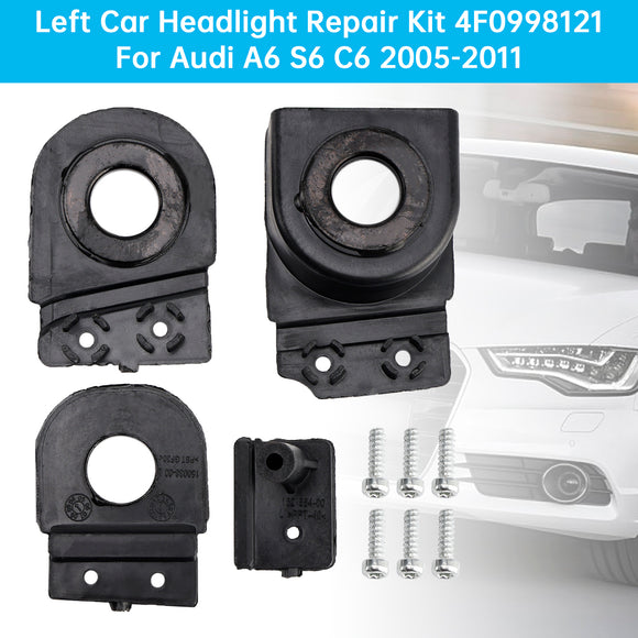 Left Car Headlight Repair Kit 4F0998121 For Audi A6 S6 C6 2005-2011