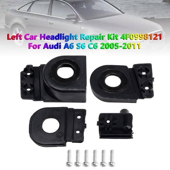 Left Car Headlight Repair Kit 4F0998121 For Audi A6 S6 C6 2005-2011