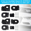 Un par de kit de reparación de faros de coche 4F0998121 4F0998122 para Audi A6 S6 C6 05-11-3