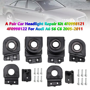 A Pair Car Headlight Repair Kit 4F0998121 4F0998122 For Audi A6 S6 C6 2005-2011 - 0