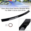 Kiiltävä musta takakatospoileri ikkunan siipi BMW 3-sarjan G20 G80 2018+-2