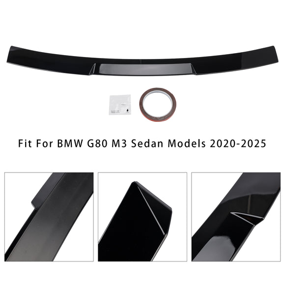 Kiiltävä musta takakatospoileri ikkunan siipi BMW 3-sarjan G20 G80 2018+