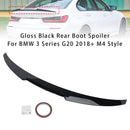 Alerón trasero negro brillante para maletero para BMW Serie 3 G20 G80 2018+ estilo M4-2