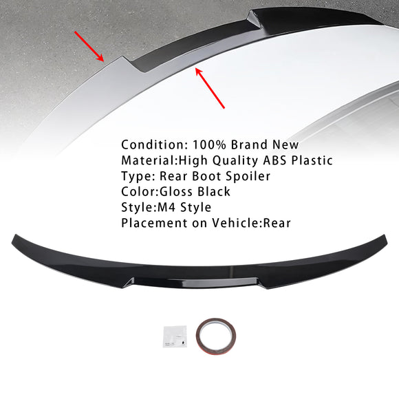 Alerón trasero negro brillante para maletero para BMW Serie 3 G20 G80 2018+ estilo M4