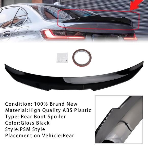Alerón trasero para maletero, color negro brillante, para BMW Serie 3, G20, G80, 19-25, estilo PSM