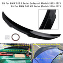 Alerón trasero para maletero, color negro brillante, para BMW Serie 3, G20, G80, 19-25, estilo PSM-6