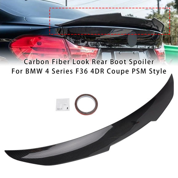 Heckspoiler im Carbon-Look für BMW 4er F36 4DR Coupe im PSM-Stil