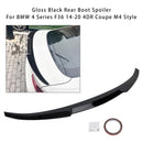 Gloss Black Rear Boot Spoiler For BMW 4 Series F36 14-20 4DR Coupe M4 Style-2
