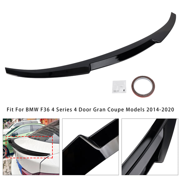 Gloss Black Rear Boot Spoiler For BMW 4 Series F36 14-20 4DR Coupe M4 Style