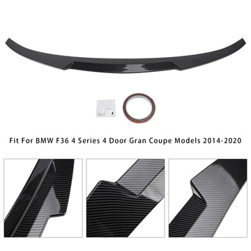 Carbon Fiber Look Rear Boot Spoiler For BMW 4 Series F36 4DR Coupe M4 Style