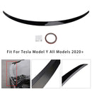 Gloss Black Rear Boot Spoiler For Tesla Model Y 2020+ Original Factory Style-6