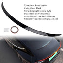 Gloss Black Rear Boot Spoiler For Tesla Model 3 17-23 Original Factory Style-4