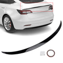 Gloss Black Rear Boot Spoiler For Tesla Model 3 17-23 Original Factory Style-10