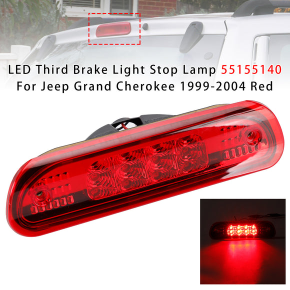 LED Third Brake Light Stop Lamp 55155140 For Jeep Grand Cherokee 1999-2004 Red
