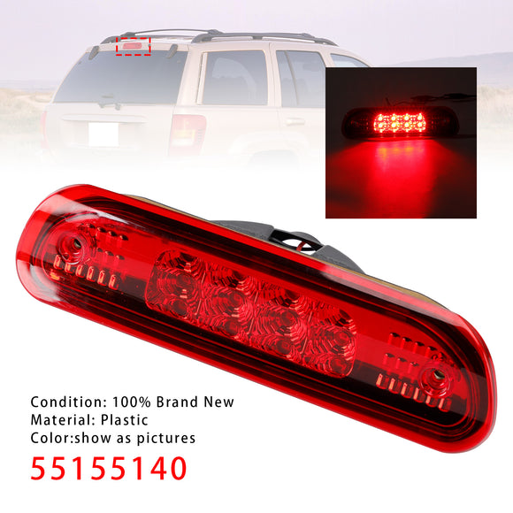 LED Third Brake Light Stop Lamp 55155140 For Jeep Grand Cherokee 1999-2004 Red