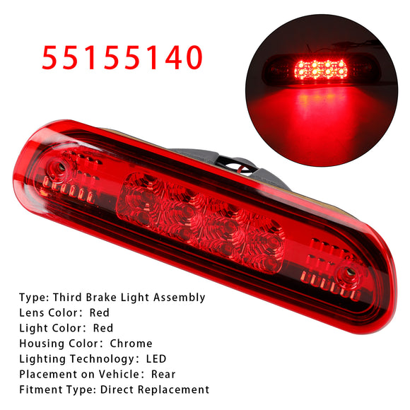 LED Third Brake Light Stop Lamp 55155140 For Jeep Grand Cherokee 1999-2004 Red