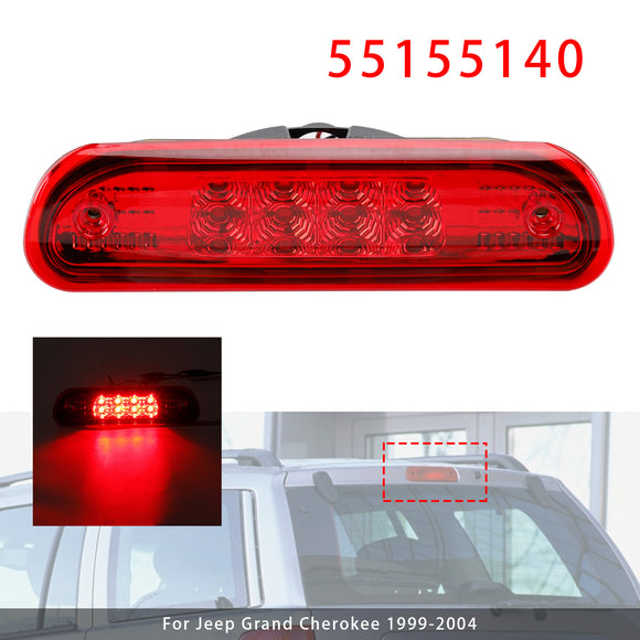 LED Third Brake Light Stop Lamp 55155140 For Jeep Grand Cherokee 1999-2004 Red