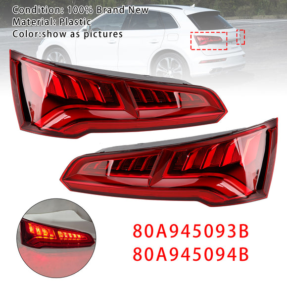 Vasen + oikea takatakavalon LED 80A945093B 80A945094B Audi Q5 MK2 PRE-FACELIFT 2017-2020 5 PIN