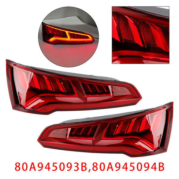 Vasen + oikea takatakavalon LED 80A945093B 80A945094B Audi Q5 MK2 PRE-FACELIFT 2017-2020 5 PIN