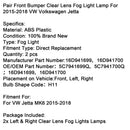 Pari etupuskurin kirkas linssi sumuvalolamppu VW Volkswagen Jetta 2015-2018-11