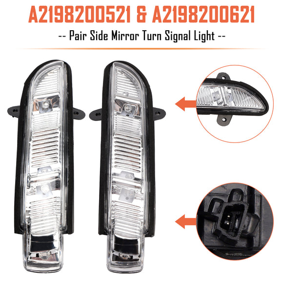 Pair Side Mirror Turn Signal Light for Mercedes-Benz W216 W221 W211 W219