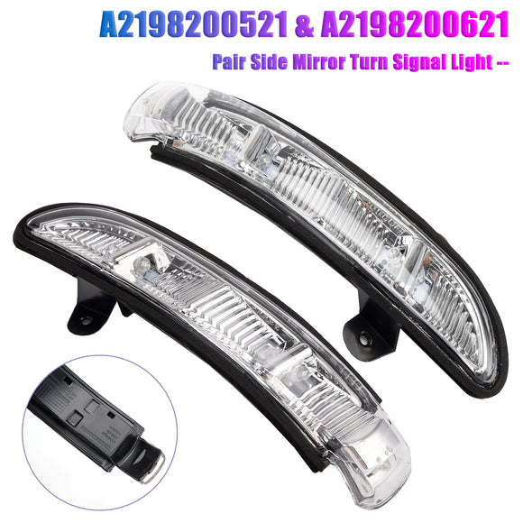 Pair Side Mirror Turn Signal Light for Mercedes-Benz W216 W221 W211 W219