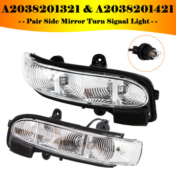 Pair Side Mirror Turn Signal Light for Mercedes-Benz W211 S211 W463 - 0