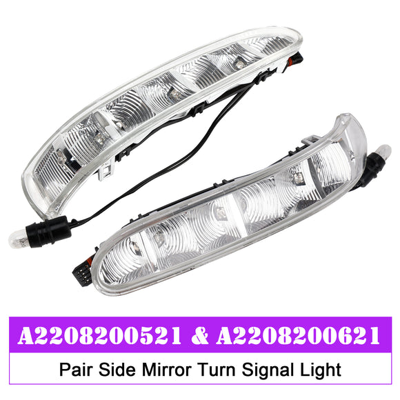 Pair Side Mirror Turn Signal Light for Mercedes-Benz W220 W215 CL55 CL500 CL600