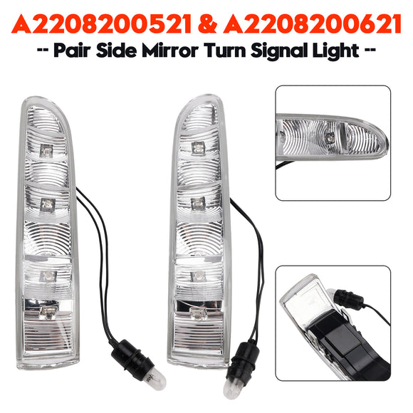 Pair Side Mirror Turn Signal Light for Mercedes-Benz W220 W215 CL55 CL500 CL600