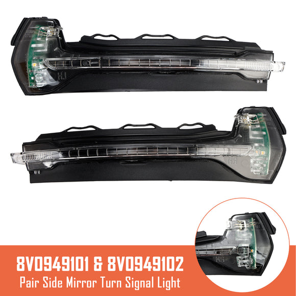 Pair Side Mirror Turn Signal Light for Audi A3 S3 RS3 8V 2012-2020