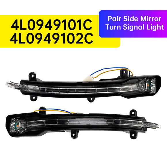 Pair Side Mirror Turn Signal Light for Audi Q5 MK1 Q7 MK1 4L0949101C 4L0949102C