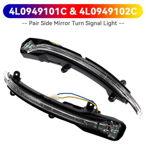 Pair Side Mirror Turn Signal Light for Audi Q5 MK1 Q7 MK1 4L0949101C 4L0949102C