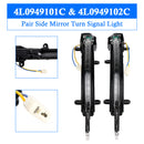 Pair Side Mirror Turn Signal Light for Audi Q5 MK1 Q7 MK1 4L0949101C 4L0949102C-4