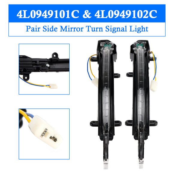 Pair Side Mirror Turn Signal Light for Audi Q5 MK1 Q7 MK1 4L0949101C 4L0949102C