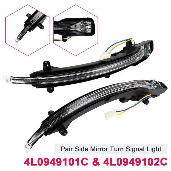 Pair Side Mirror Turn Signal Light for Audi Q5 MK1 Q7 MK1 4L0949101C 4L0949102C