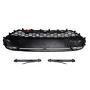 Griglia a nido d'ape nera opaca per paraurti anteriore stile Raptor Ford Transit Connect 2014-2018 con LED-8
