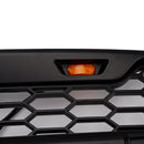 Griglia a nido d'ape nera opaca per paraurti anteriore stile Raptor Ford Transit Connect 2014-2018 con LED-10