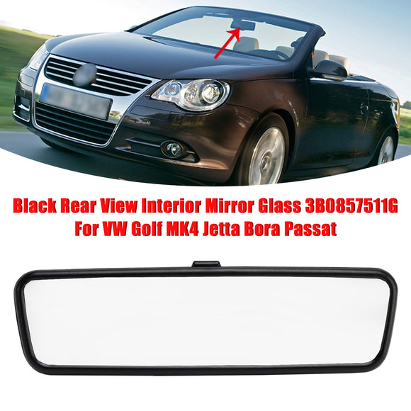 Verre de rétroviseur intérieur noir 3B0857511G pour VW Golf MK4 Jetta Passat