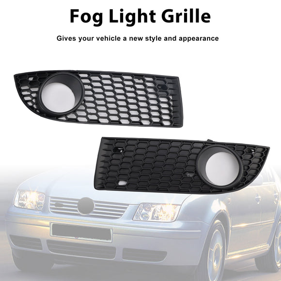 Schwarze Waben-Nebelscheinwerfer-Kühlergrill-Abdeckung vorne, passend für Volkswagen Bora 2005–2007