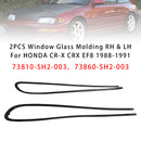 2PCS Window Glass Molding RH & LH For HONDA CR-X CRX EF8 1988-1991-2
