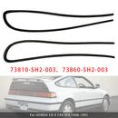 2PCS Window Glass Molding RH & LH For HONDA CR-X CRX EF8 1988-1991-3