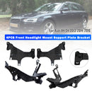 4PCS Frontscheinwerferhalterung Stützplattenhalterung für Audi A4 S4 2013 2014-2016-3