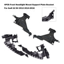 4PCS Frontscheinwerferhalterung Stützplattenhalterung für Audi A4 S4 2013 2014-2016-6