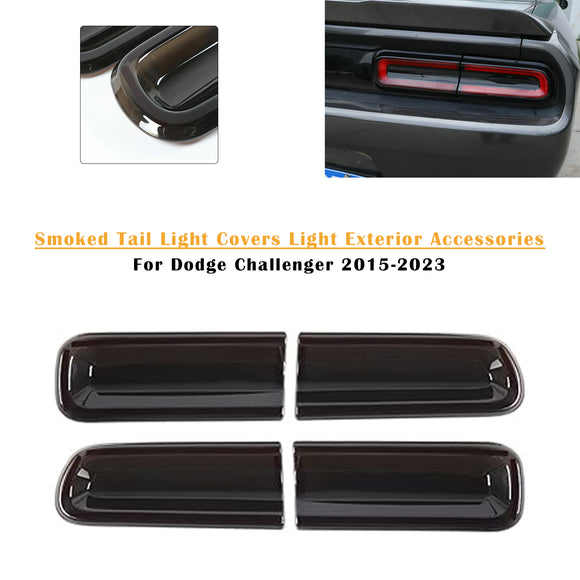 Smoked Tail Light Covers Light Exterior Accessories For Dodge Challenger 15-23