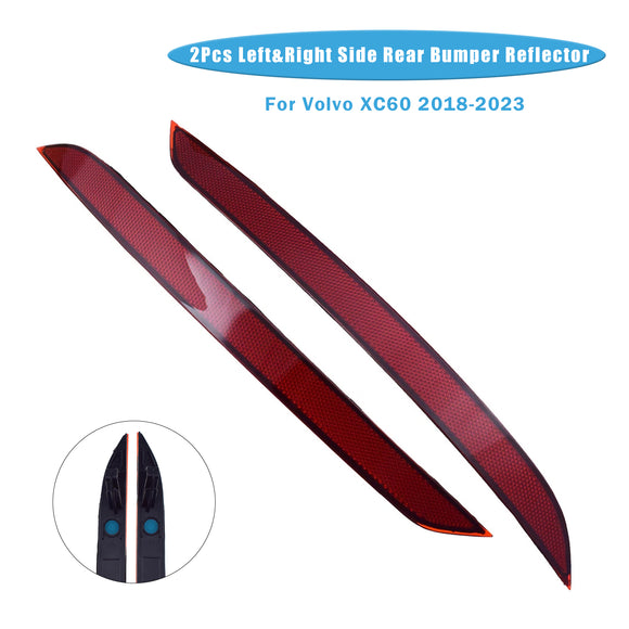 2Pcs Left&Right Side Rear Bumper Reflector For Volvo XC60 2018-2023