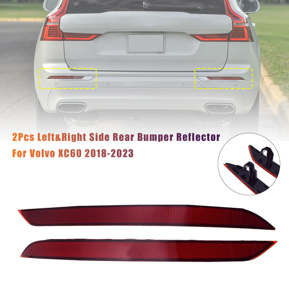2Pcs Left&Right Side Rear Bumper Reflector For Volvo XC60 2018-2023